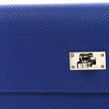 Hermes Epsom Kelly Longue Wallet Bleu Electrique 9 of 10