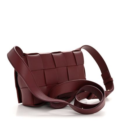 Bottega Veneta Lambskin Maxi Intrecciato Small Cassette Crossbody Bag Barolo 3 of 10