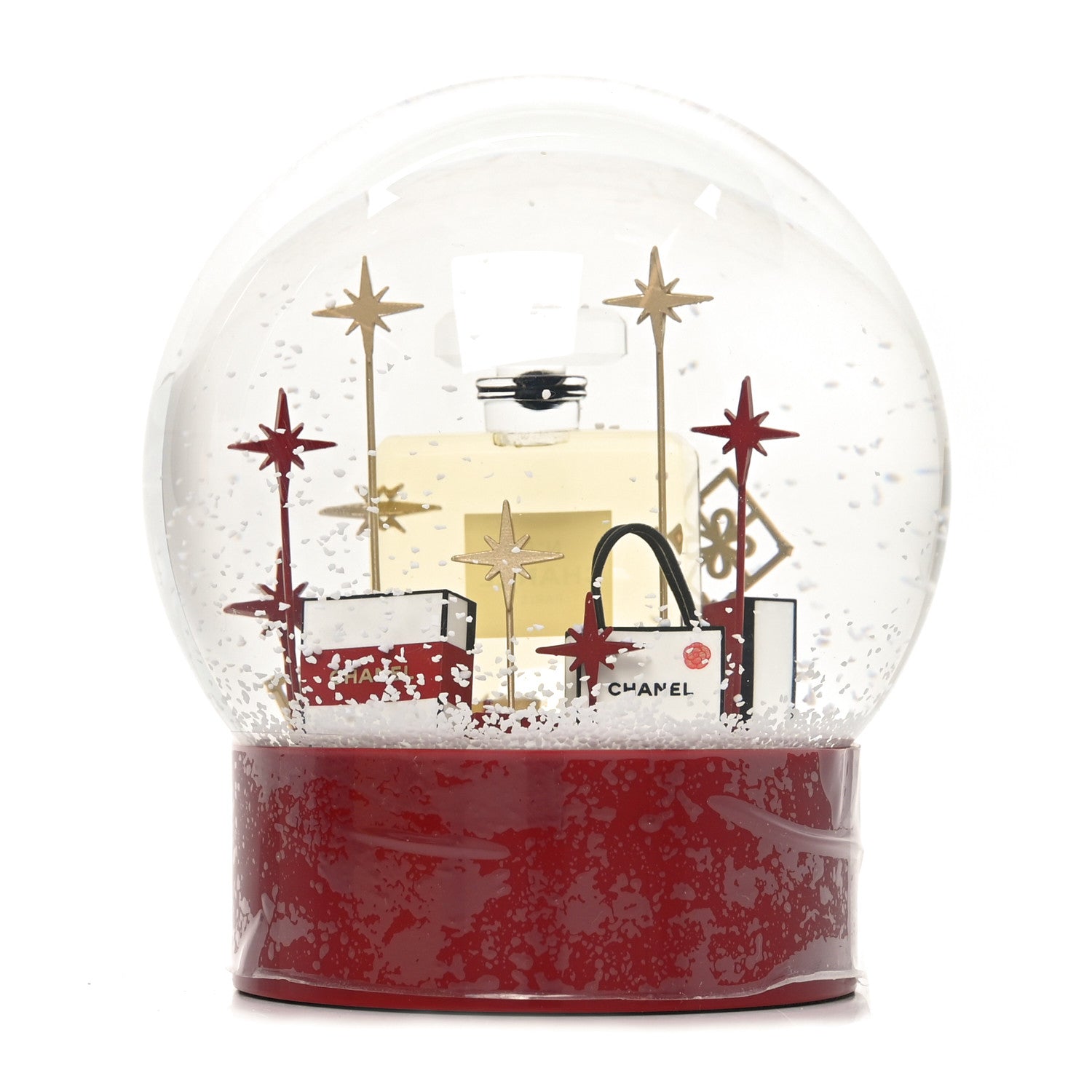 Chanel Glass N°5 Perfume Bottle Snow Globe Red 1833522 – FASHIONPHILE