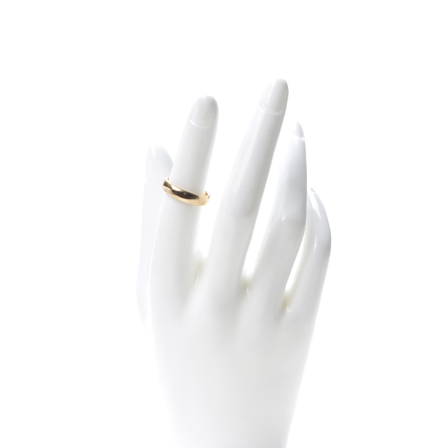 Tiffany 18K Yellow Gold 4.5mm Classic Wedding Band Ring 50 5.5 2 of 5