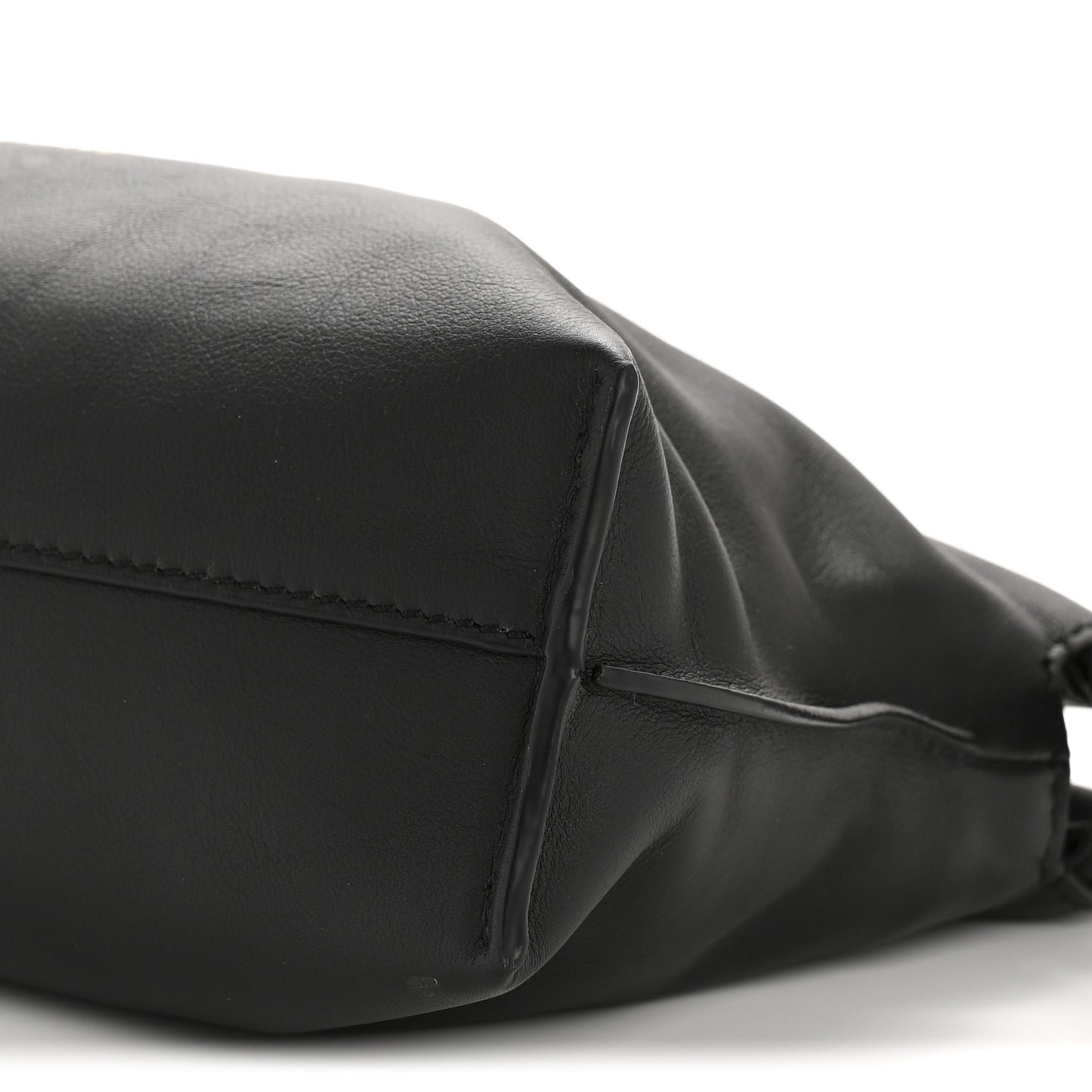 Calfskin Mini Flamenco Knot Clutch Black