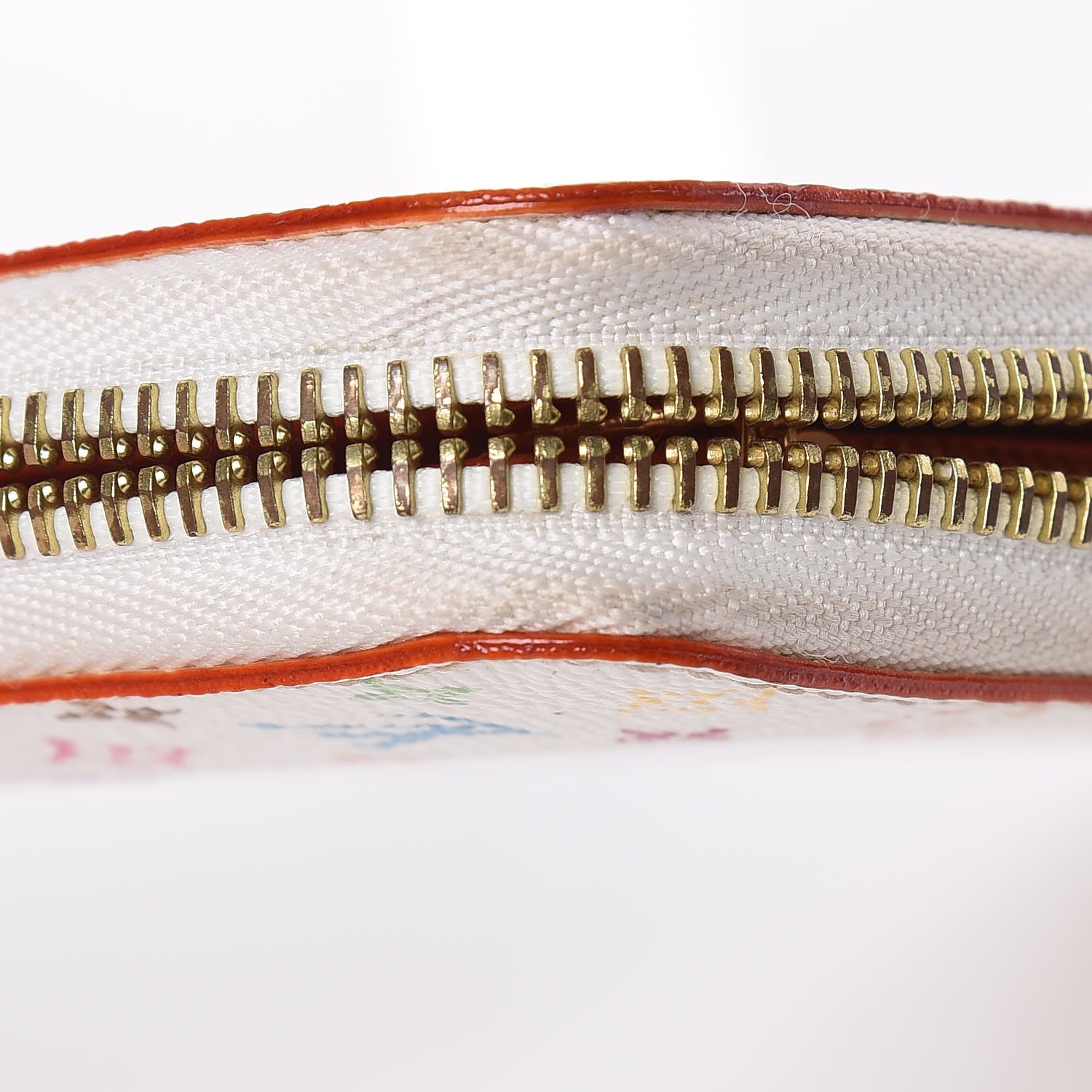 Louis Vuitton Monogram Multicolor Zippy Wallet White Orange 10 of 14