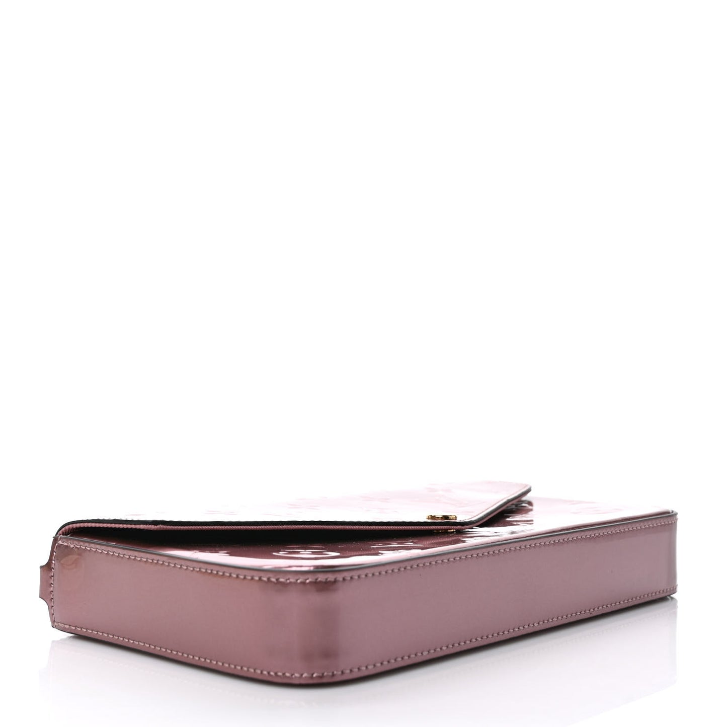 Vernis Pochette Felicie Chain Wallet Metallic Pale Pink