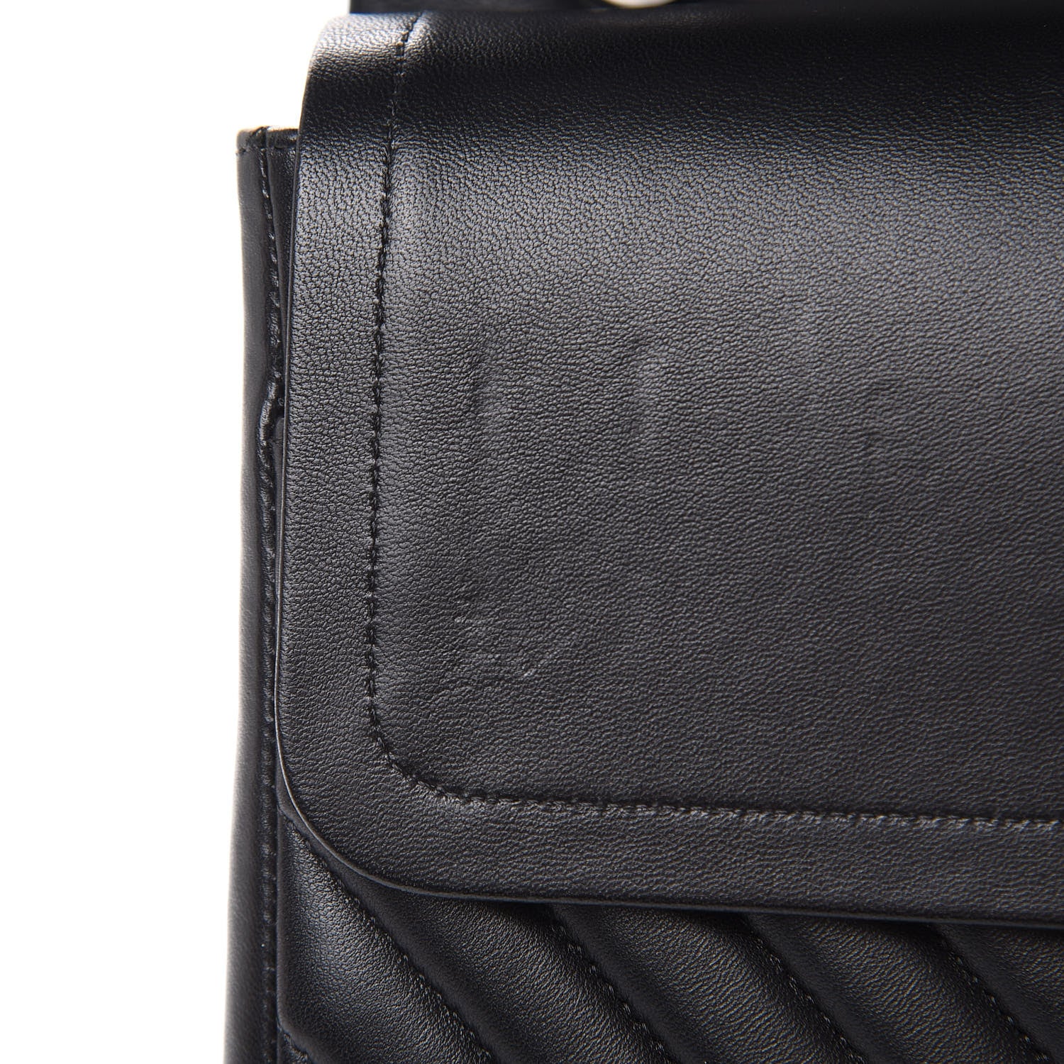 Chanel Lambskin Chevron Quilted Maxi Double Flap So Black 12 of 14