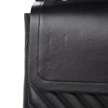 Chanel Lambskin Chevron Quilted Maxi Double Flap So Black 12 of 14