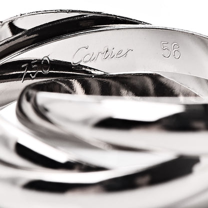 Cartier 18K White Gold Classic Trinity Ring 56 7.5 6 of 6