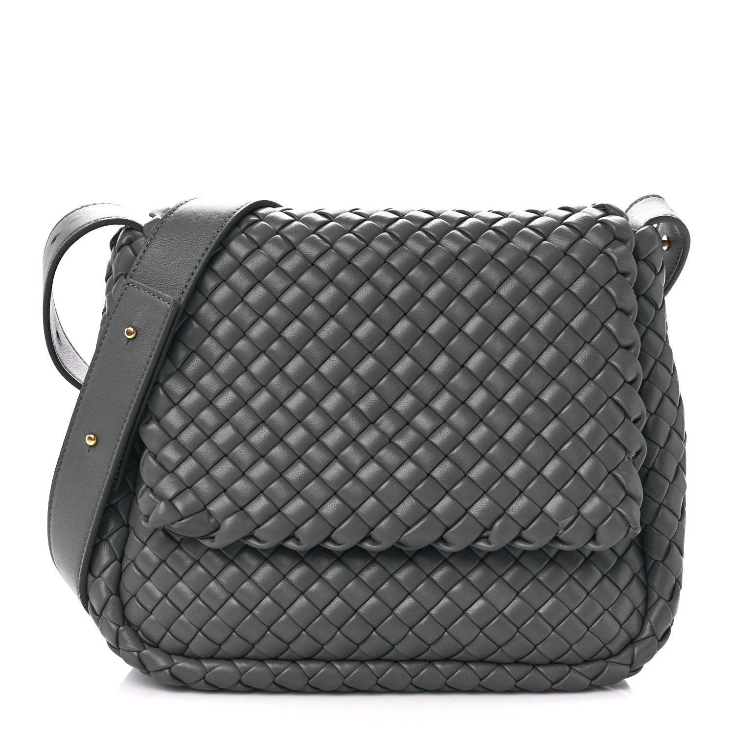 Bottega Veneta Nappa Intrecciato Small Cobble Shoulder Bag Thunder 1 of 12