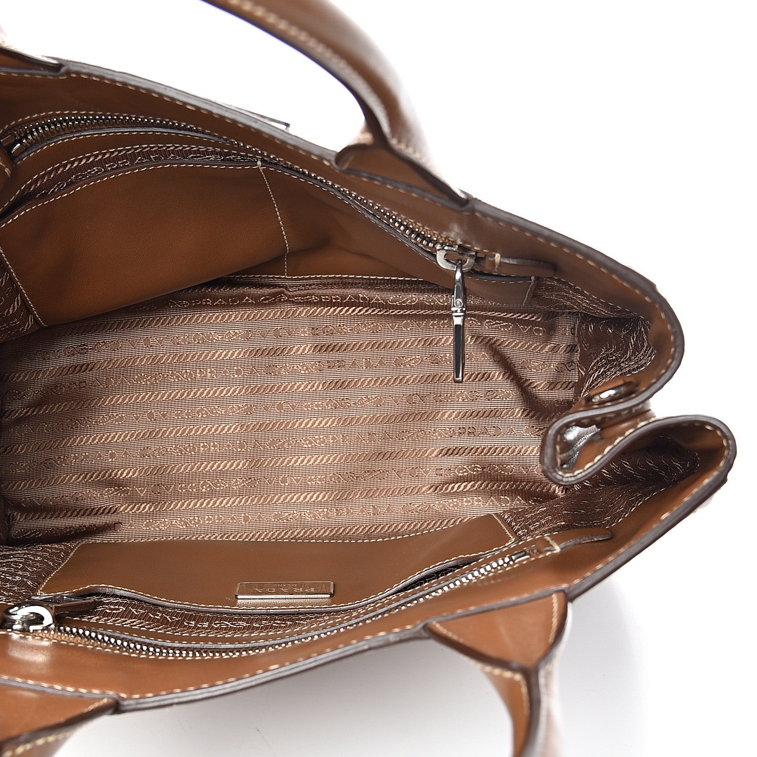 Prada Soft Calfskin Tote Cannella 4 of 14