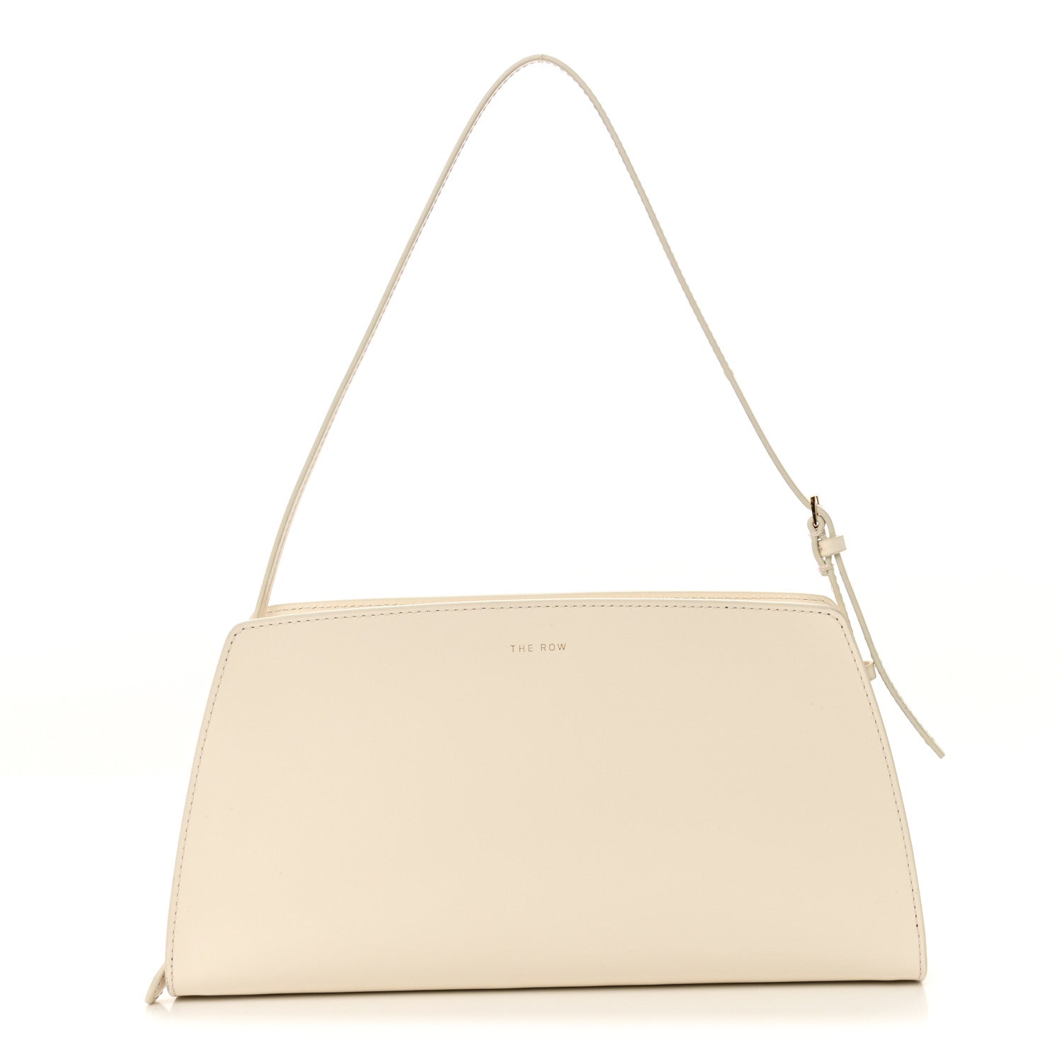The Row Saddle Calfskin Dalia Baguette Shoulder Bag Ivory 1 of 9