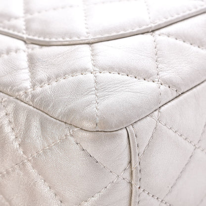 Chanel Metallic Lambskin Quilted Maxi Single Flap Silver 11 of 13