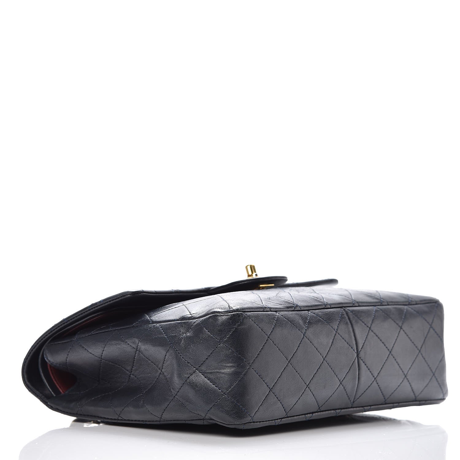 Chanel Lambskin Quilted Medium Double Flap Navy 4 of 19