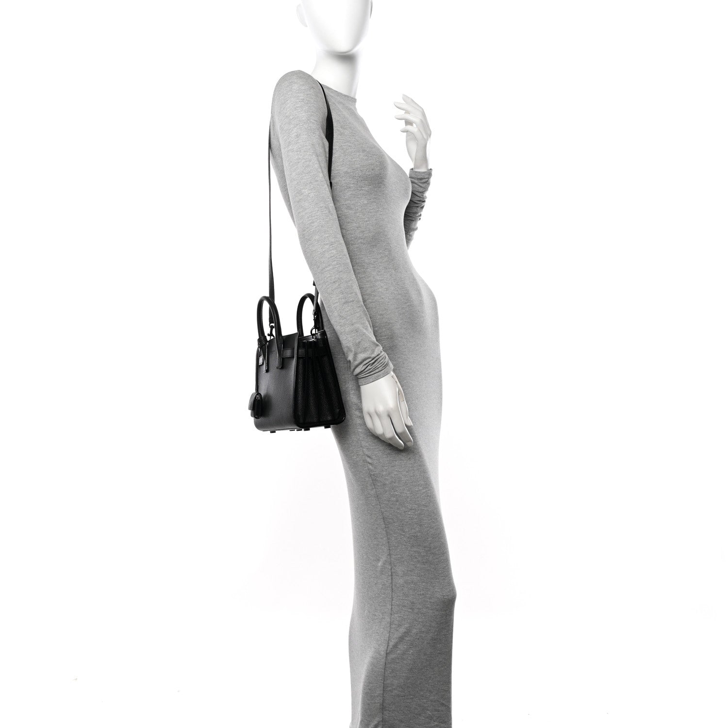 Saint Laurent Grained Calfskin Nano Sac De Jour Black 3 of 10