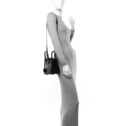 Saint Laurent Grained Calfskin Nano Sac De Jour Black 3 of 10