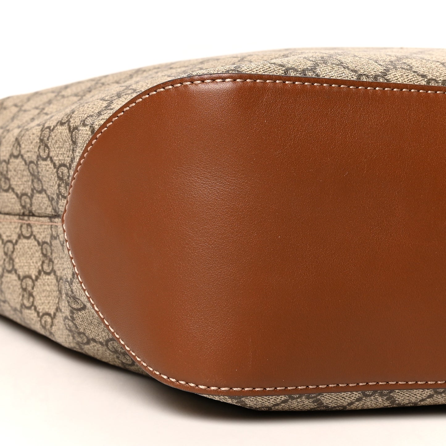 GG Supreme Monogram Large Linea A Hobo Light Brown