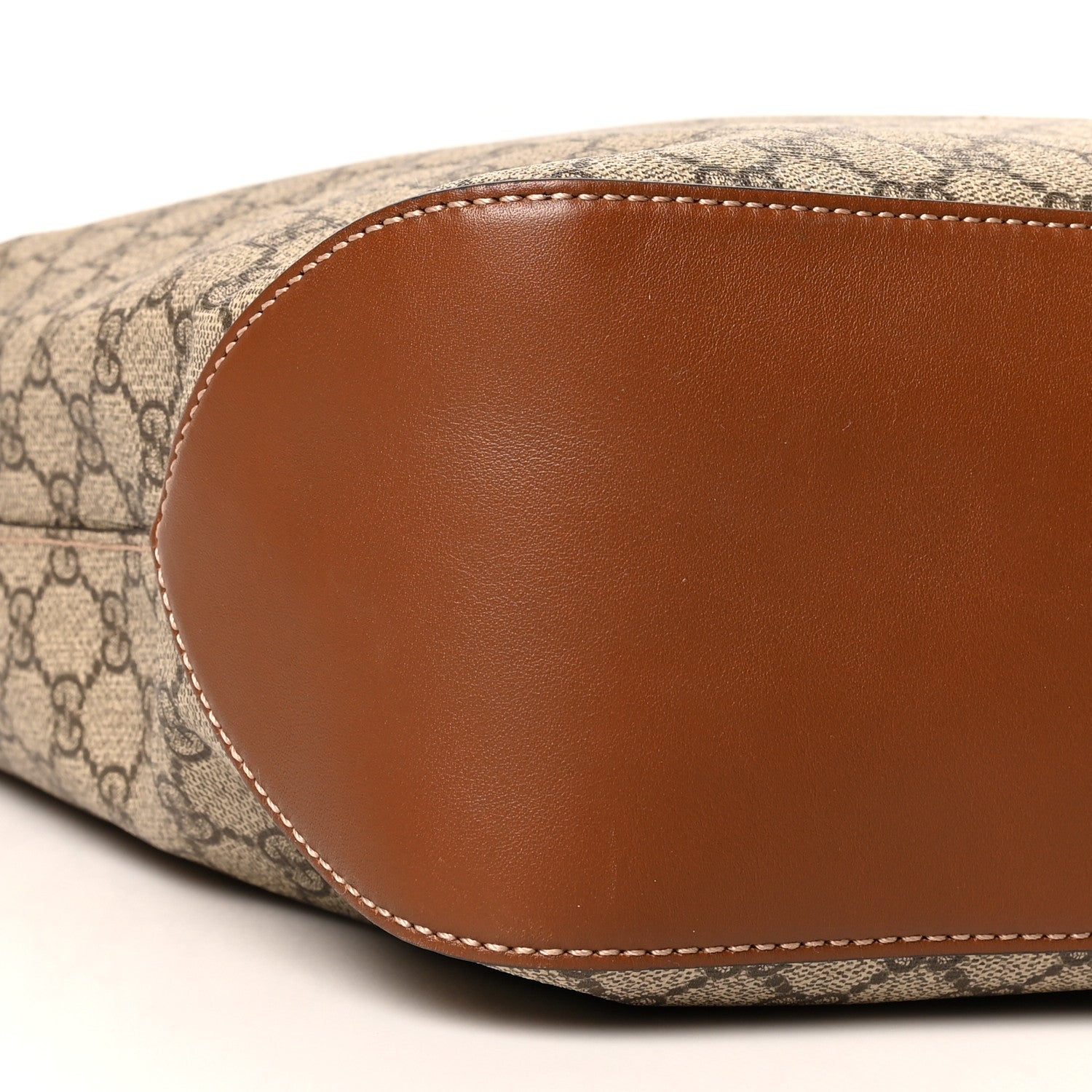 Gucci GG Supreme Monogram Large Linea A Hobo Light Brown 10 of 11