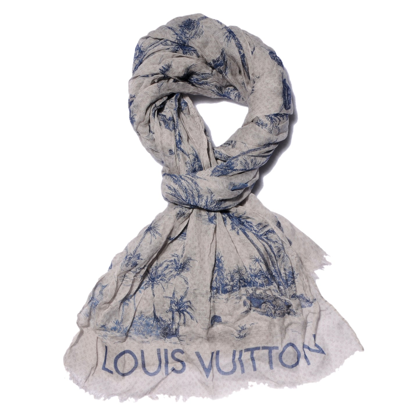 Cotton Linen Toile Etole De Louis Pareo Blue