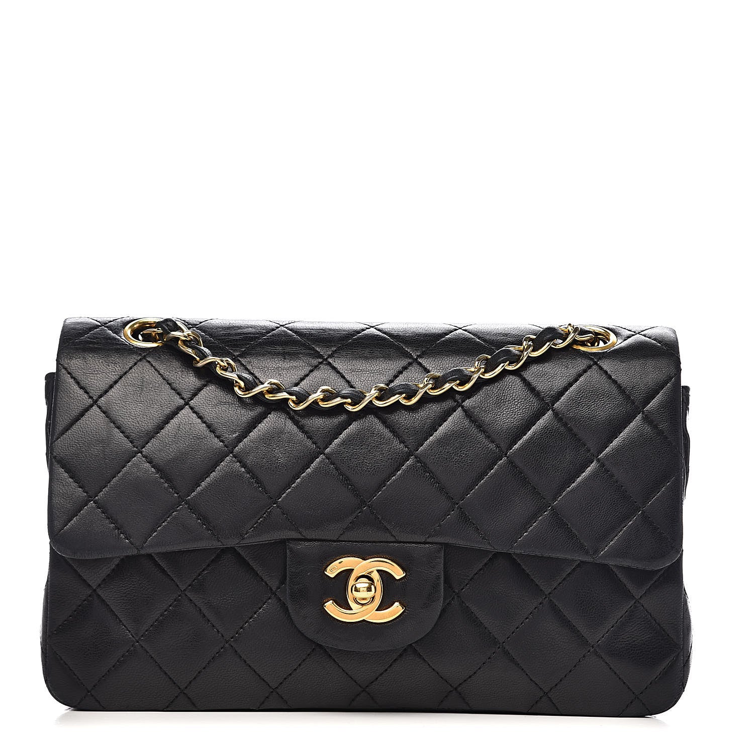 Chanel Lambskin Quilted Small Double Flap Black 1 of 19
