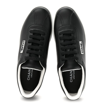 Chanel Calfskin CC Womens Sneakers 37 Black 2 of 10