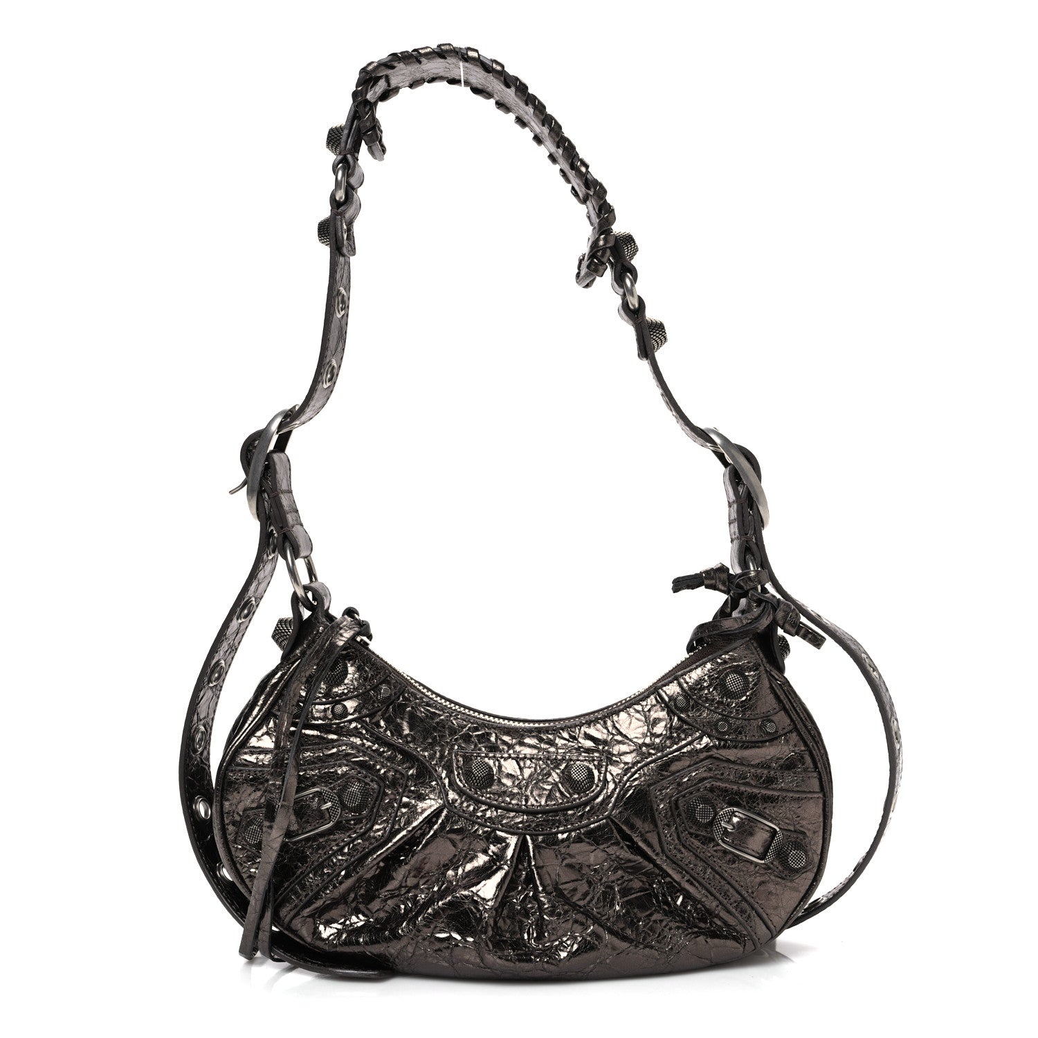 Balenciaga Metallic Agneau Arena Le Cagole Shoulder Bag XS Dark Bronze 1 of 10
