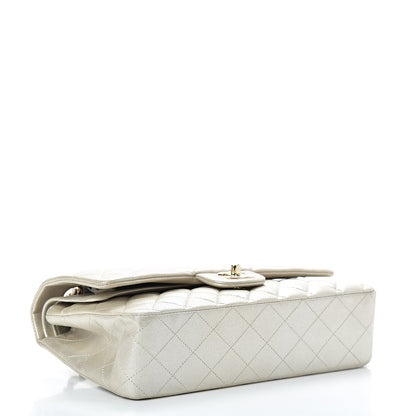 Chanel Iridescent Calfskin Quilted Medium Double Flap Light Gold 3 of 10