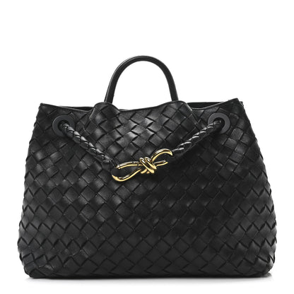 Bottega Veneta Nappa Intrecciato Medium Andiamo Shoulder Bag Black 1 of 9