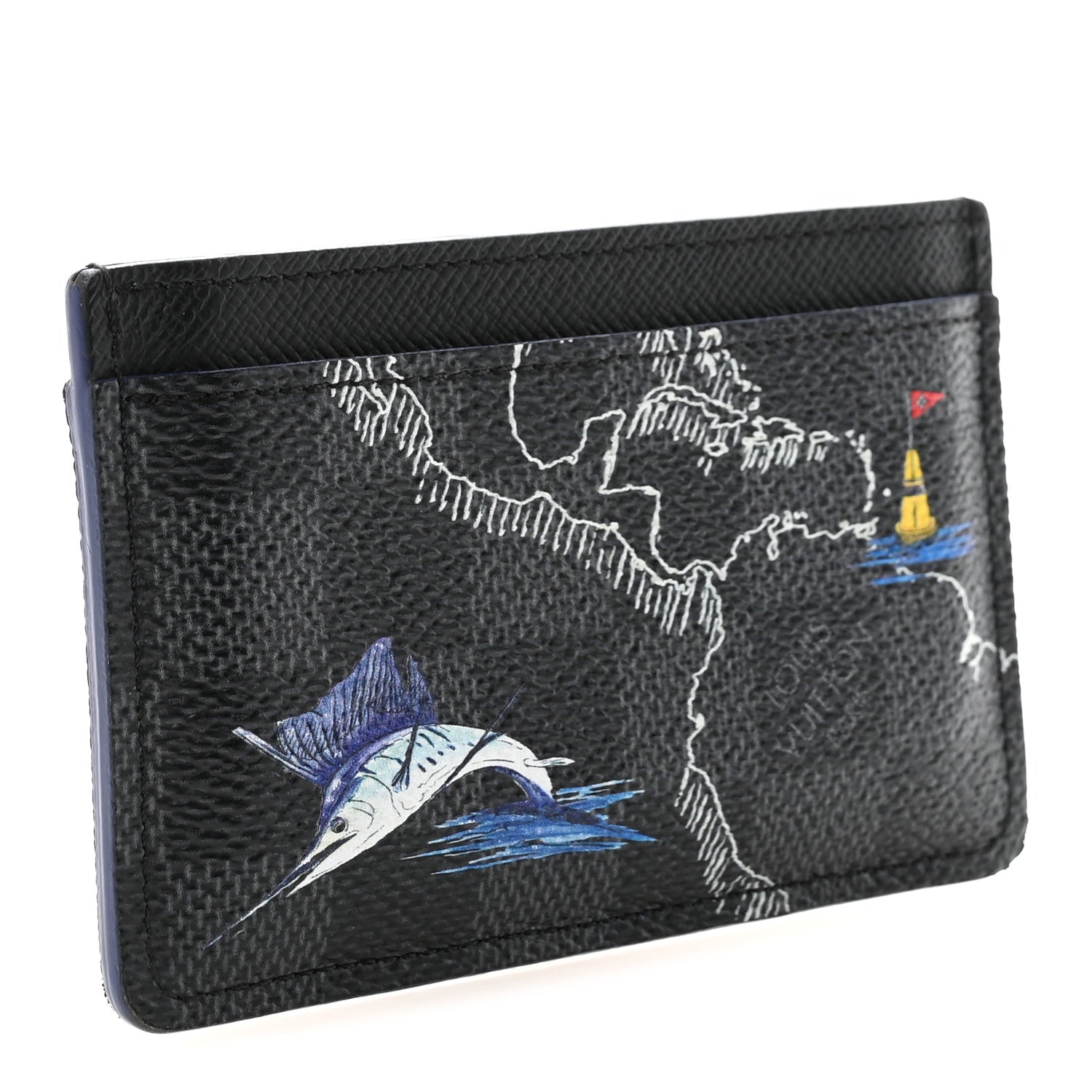 Louis Vuitton Damier Graphite World Map Porte Cartes Simple 3 of 7