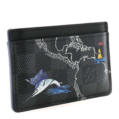 Louis Vuitton Damier Graphite World Map Porte Cartes Simple 3 of 7