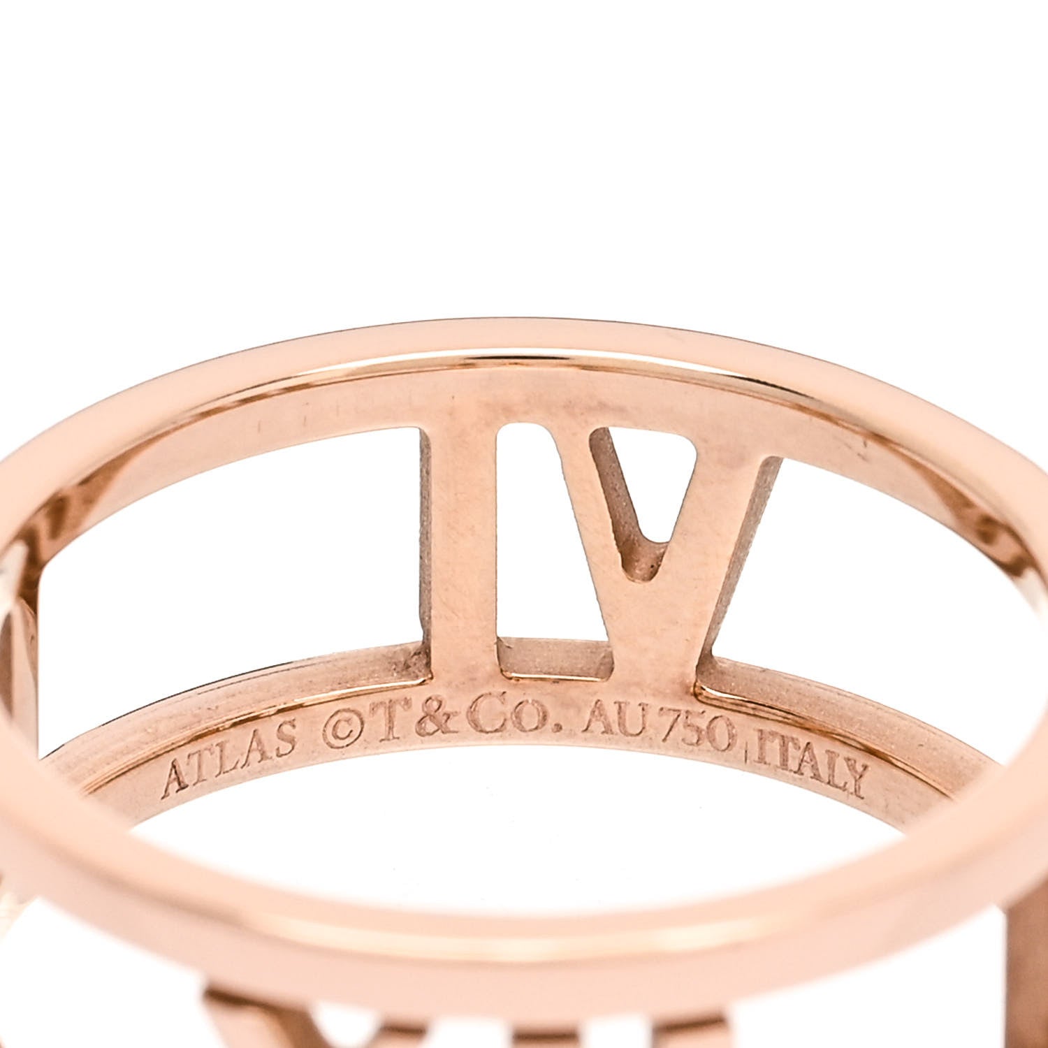Tiffany 18K Rose Gold Atlas Open Ring 49 4.75 4 of 4