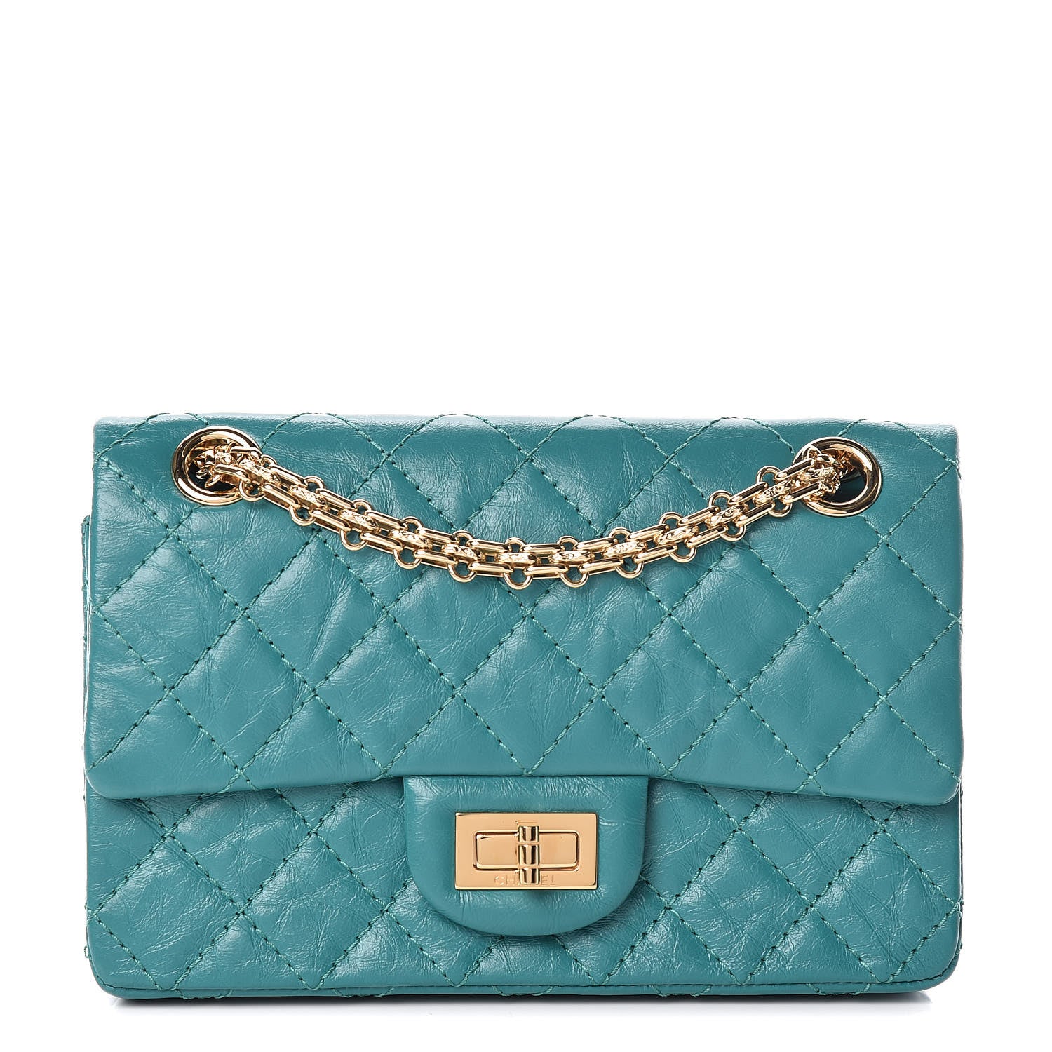 Chanel Aged Calfskin Quilted 2.55 Reissue Mini Flap Green 1 of 10