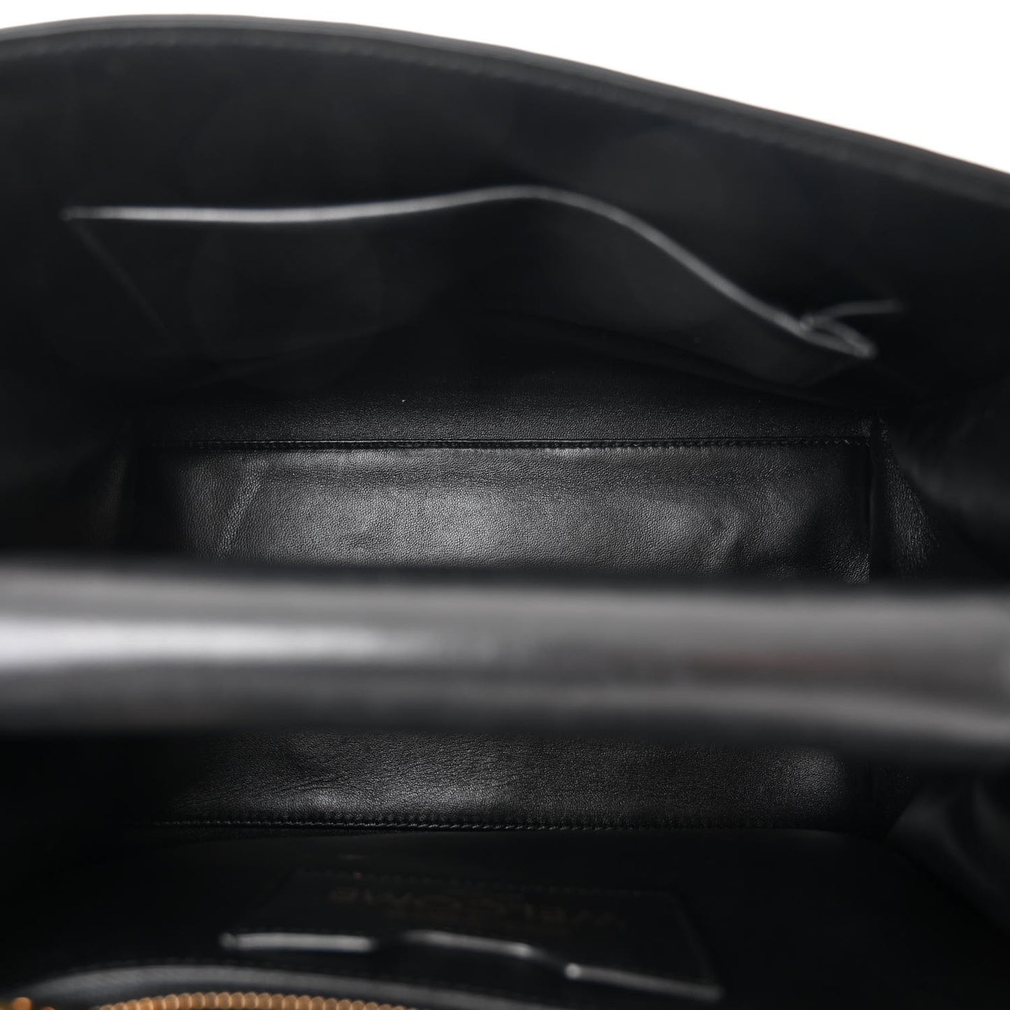 Calfskin Welcome Graffiti Printed Satchel Black