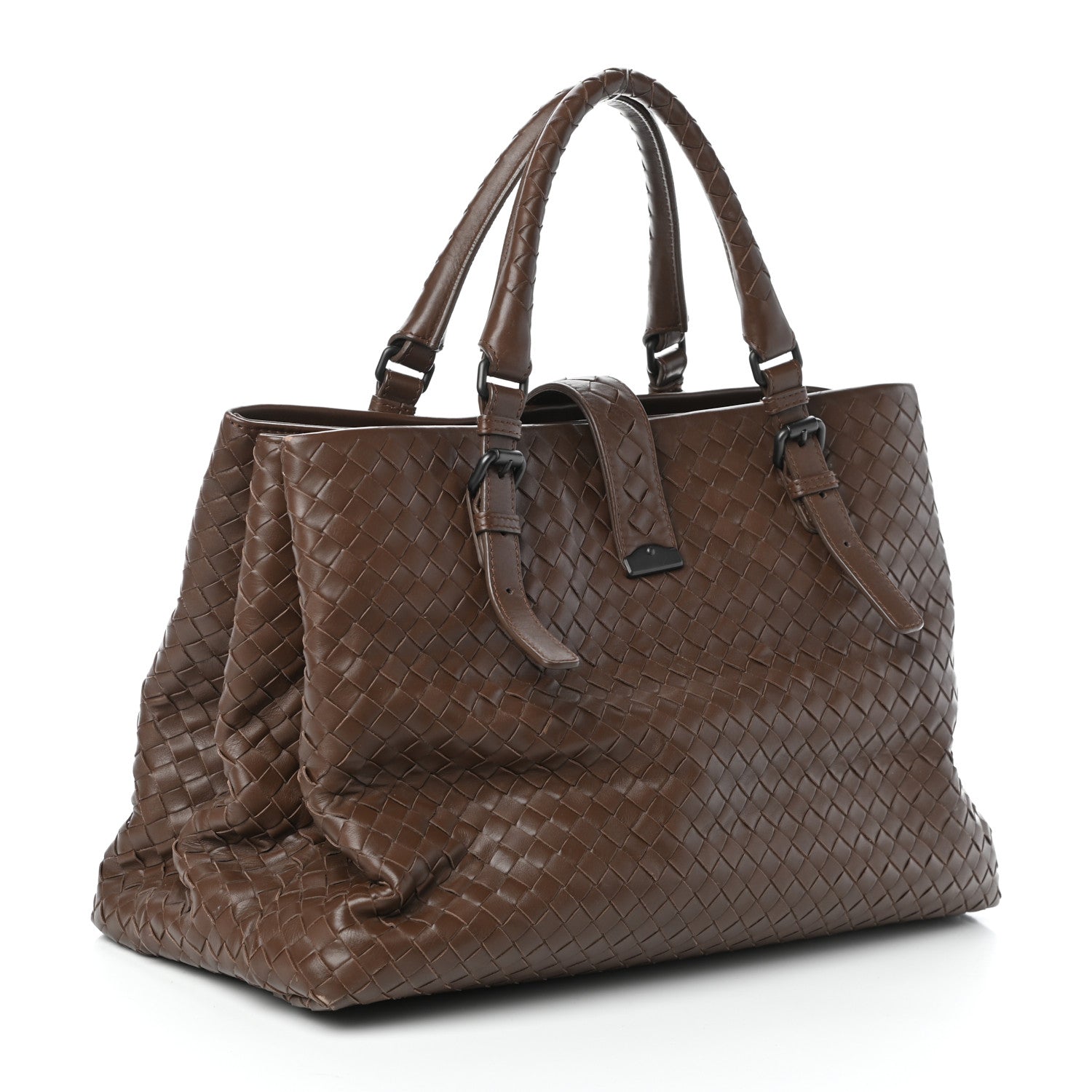 Bottega Veneta Nappa Intrecciato Medium Roma Tote Brown 3 of 10