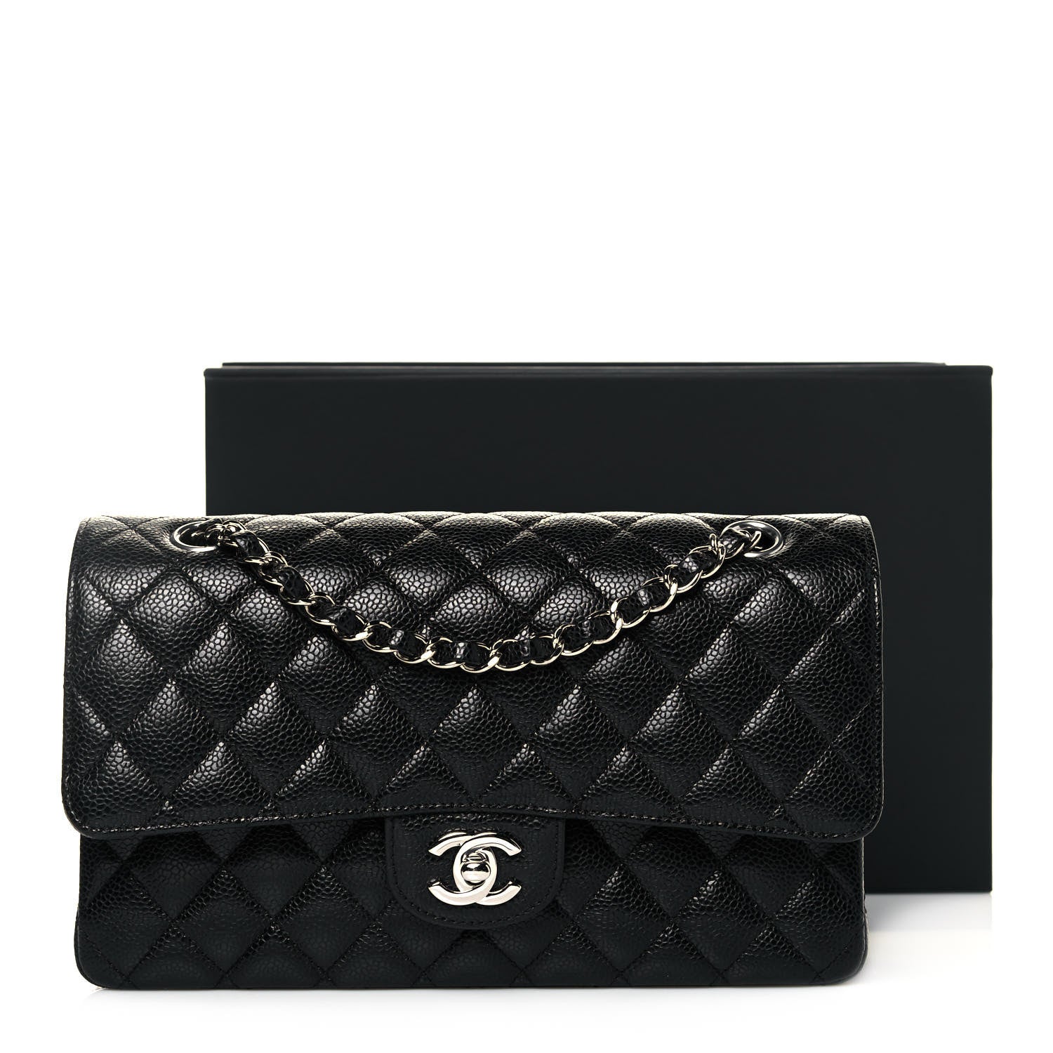 Chanel Caviar Quilted Medium Double Flap Black 14 of 14