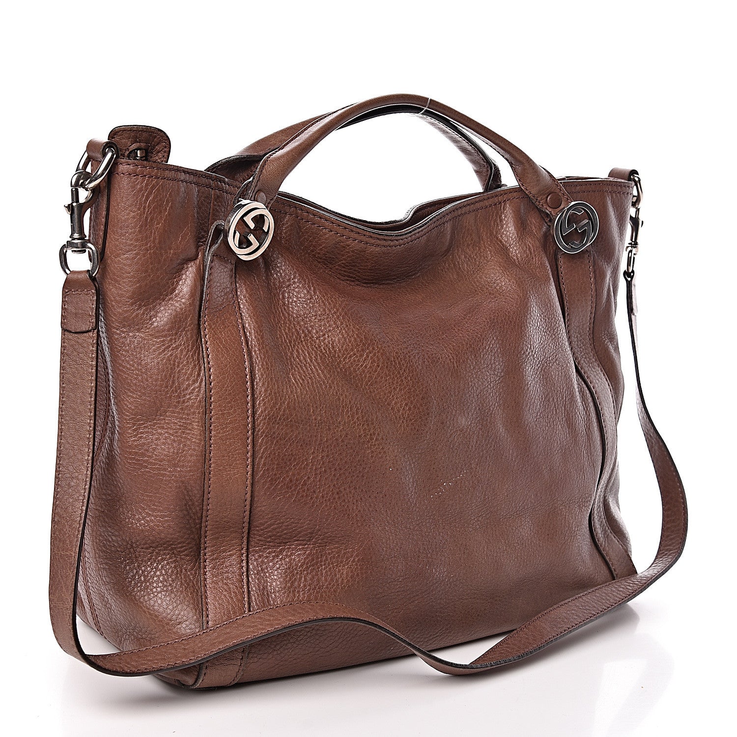 Gucci Pebbled Calfskin Medium Miss GG Top Handle Bag Light Cuir 4 of 14
