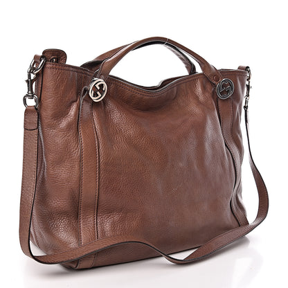 Gucci Pebbled Calfskin Medium Miss GG Top Handle Bag Light Cuir 4 of 14