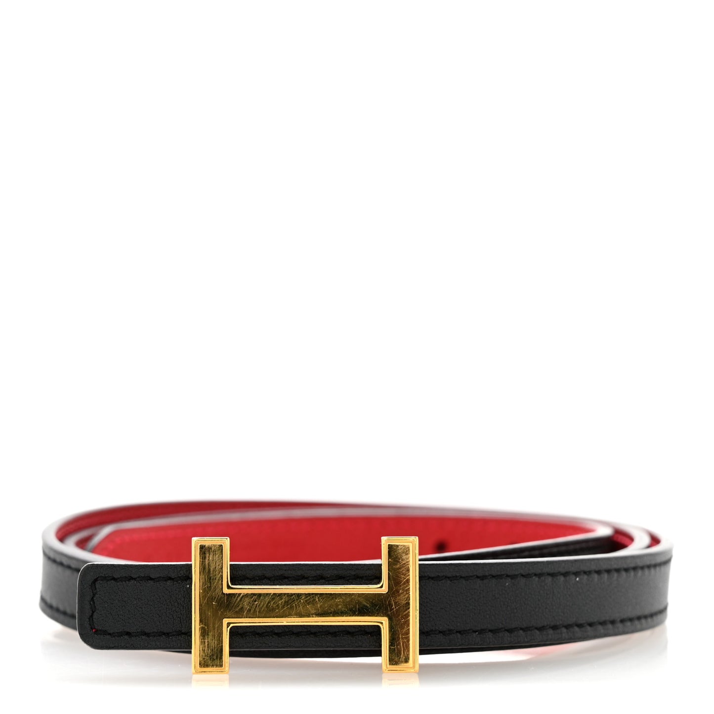 Swift Epsom 13mm Quizz H Belt 80 Black Rouge Casaque