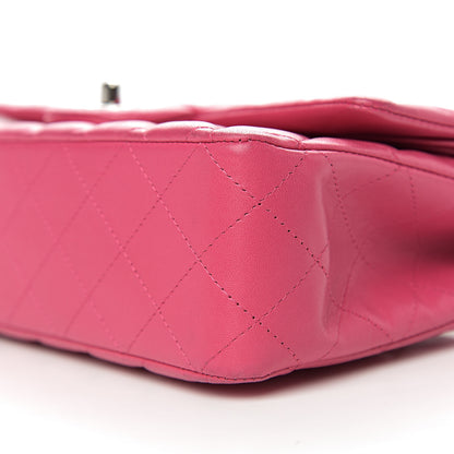 Chanel Lambskin Quilted Medium Double Flap Pink 9 of 10