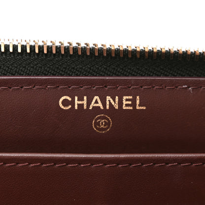 Chanel Caviar Quilted Large Gusset Zip Around Wallet Black 7 of 10