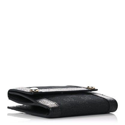 Gucci Monogram Charmy French Flap Wallet Black 4 of 10