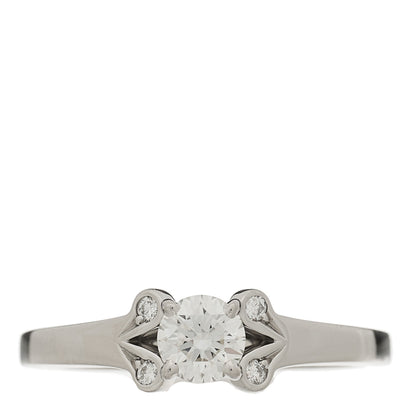 Cartier Platinum Diamond .33ct Ballerine Solitaire Engagement Ring 50 5.25 1 of 6