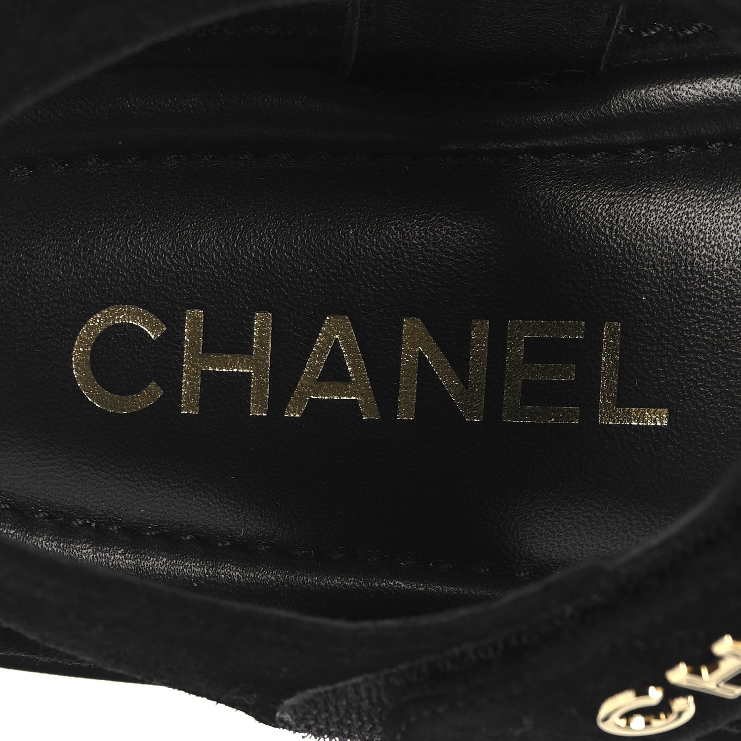 Chanel Suede Calfskin Dad Sandals 39 Black 8 of 9