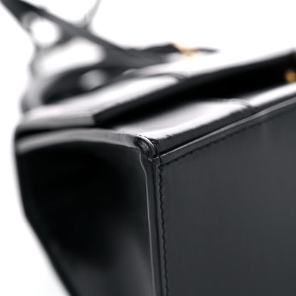 Balenciaga Shiny Box Calfskin Small Hourglass Top Handle Bag Black 8 of 15