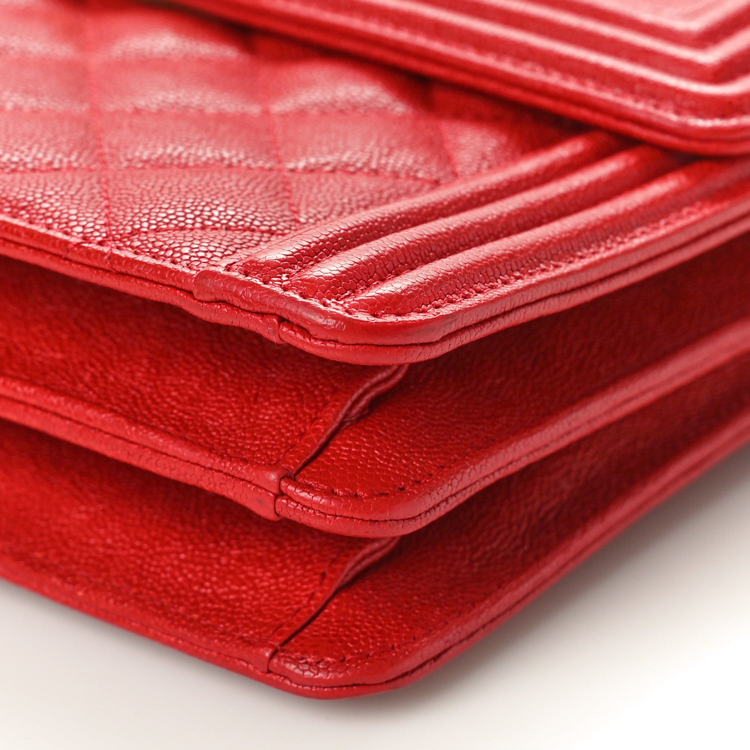 Chanel Caviar Quilted Maxi North South Boy Flap Red 10 of 10