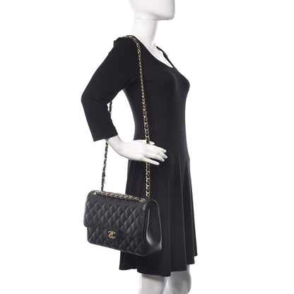 Chanel Caviar Quilted Jumbo Double Flap Black 2 of 9