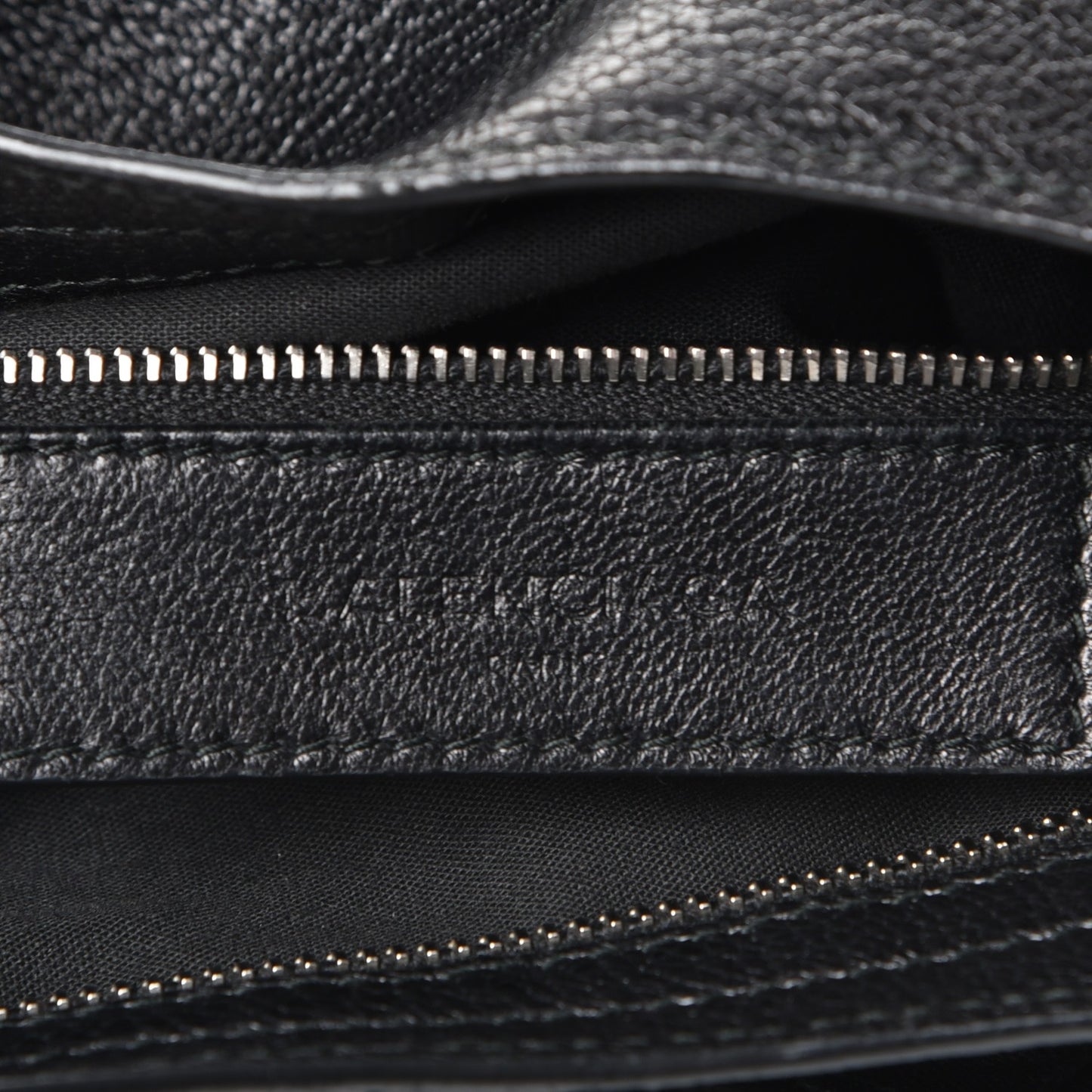 Chevre Silver Metallic Edge Hardware Town Black