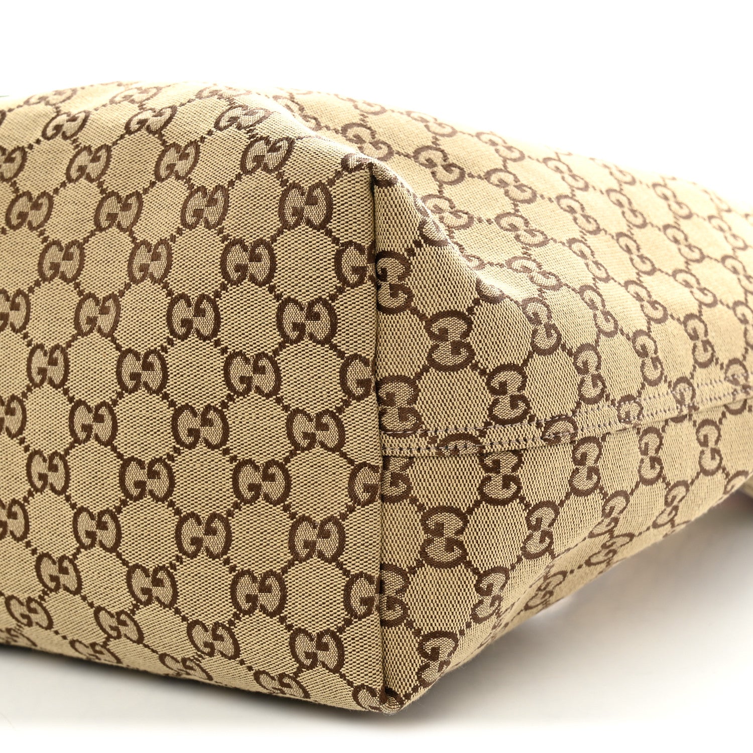 Gucci GG Monogram Web Large Giglio Tote Beige Brown 10 of 10