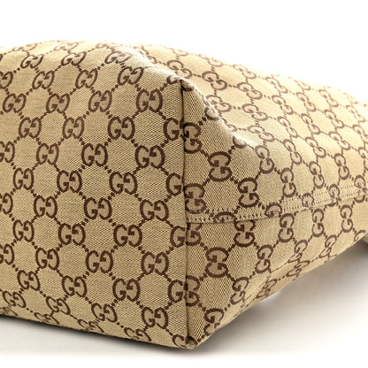 Gucci GG Monogram Web Large Giglio Tote Beige Brown 10 of 10