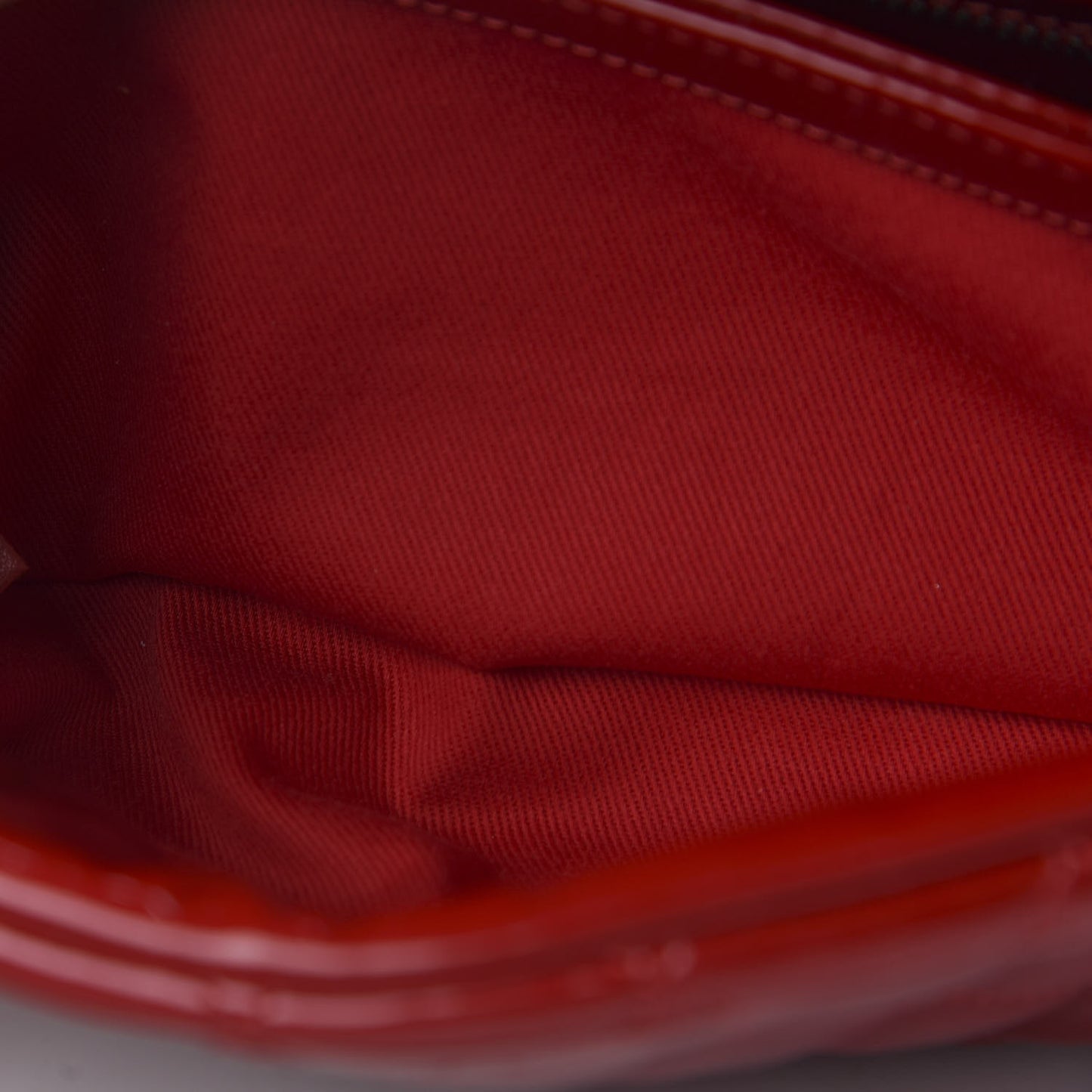 Patent Quilted Small Just Mademoiselle Bowling Bag Red
