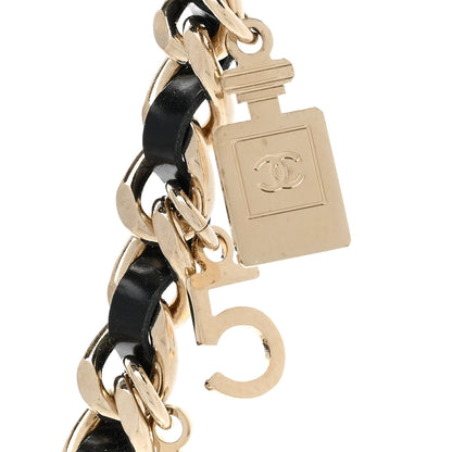Chanel Lambskin Crystal CC Logo Charming Choker Gold Black 4 of 7