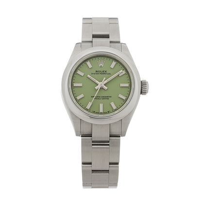 Rolex Stainless Steel 28mm Oyster Perpetual Datejust Watch Pistachio 276200 1 of 5