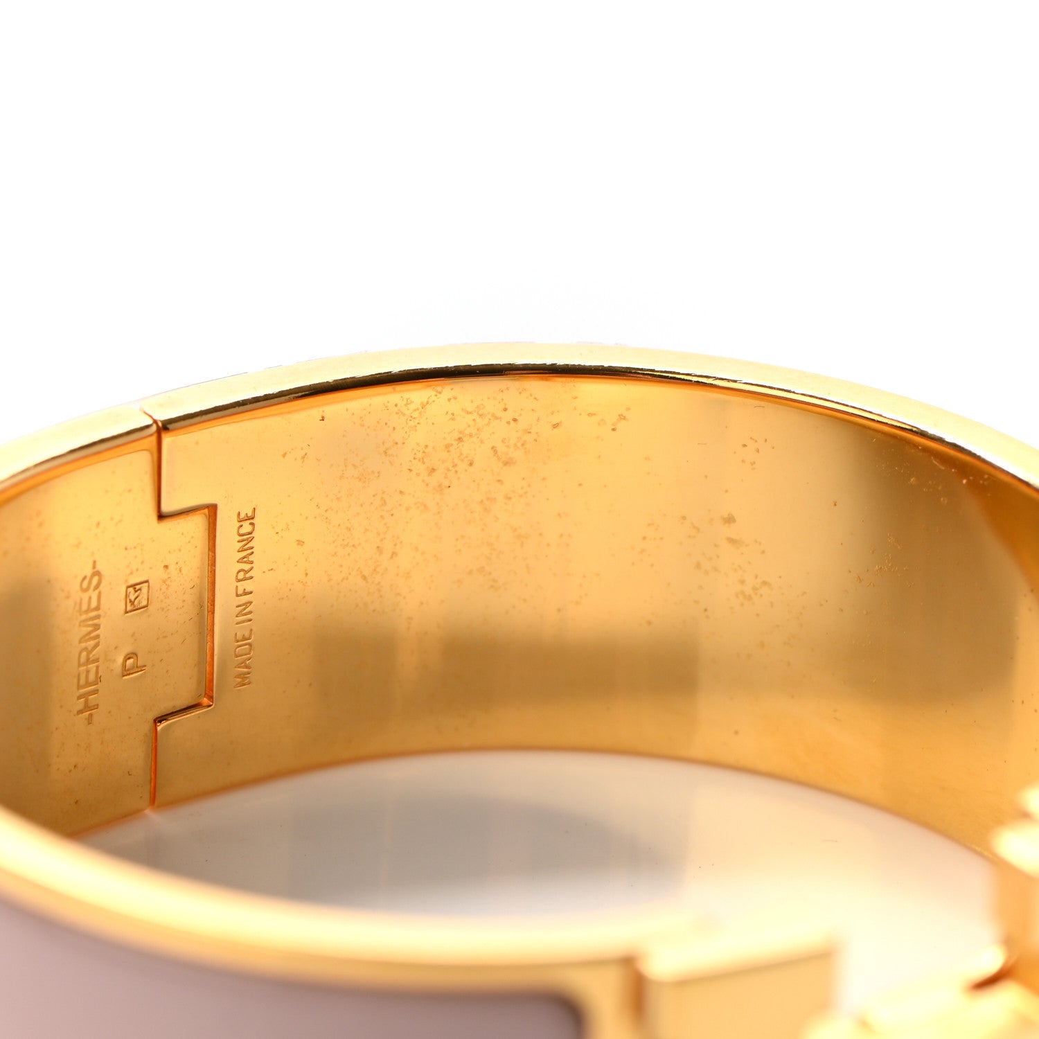 Hermes Enamel Wide Clic Clac H Bracelet PM Rose Poudre 7 of 7